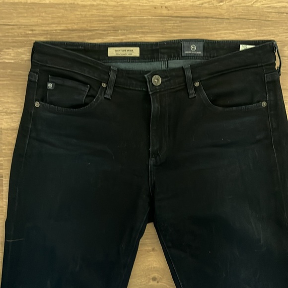 Ag Adriano Goldschmied Jeans The Stevie Slim Straight Ankle Dark Wash Size 30 - Picture 4 of 9
